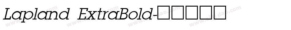 Lapland ExtraBold字体转换